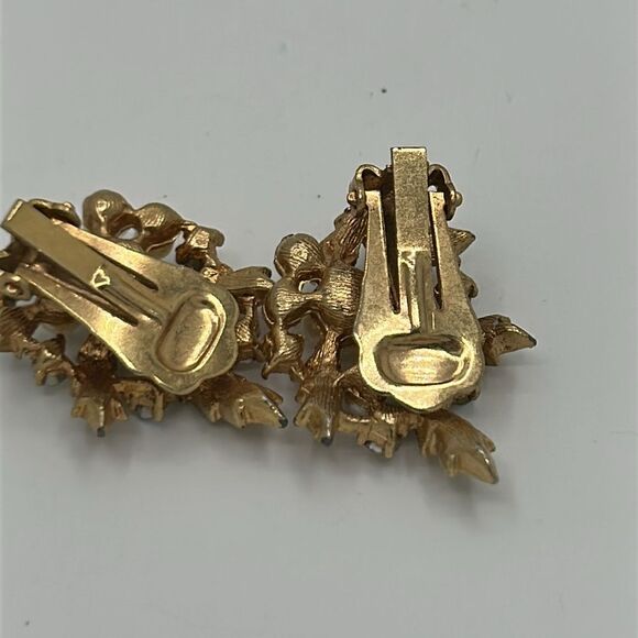 Vintage Earrings – Clip-On Neutral Glam AB Nature - Picture 8 of 14